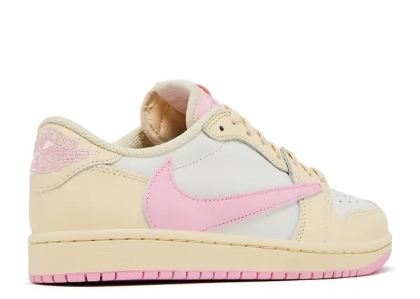Second image of Nike x Travis Scott Jordan 1 Retro Low OG 'Shy Pink'