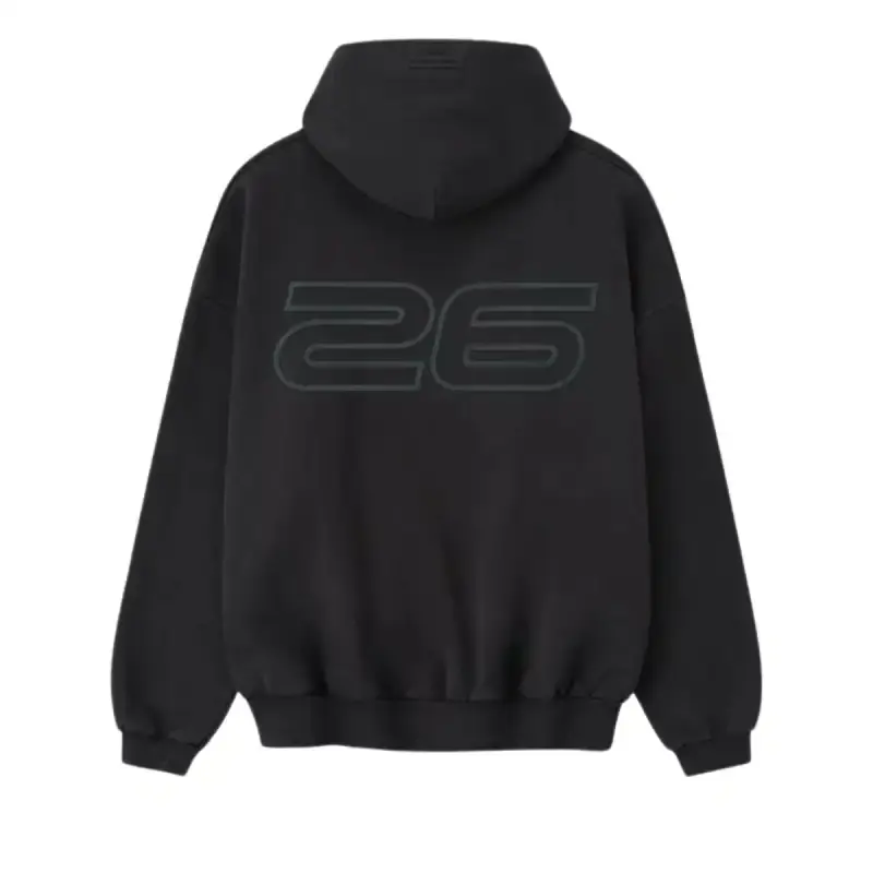 Second image of Fear of God Essentials Heavy Fleece 90's Hoodie Vintage Black