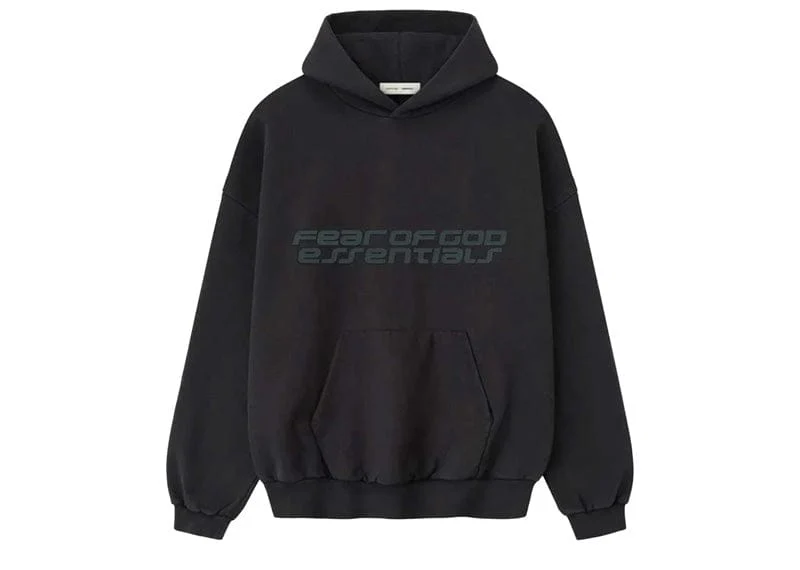 Fear of God Essentials Heavy Fleece 90's Hoodie Vintage Black
