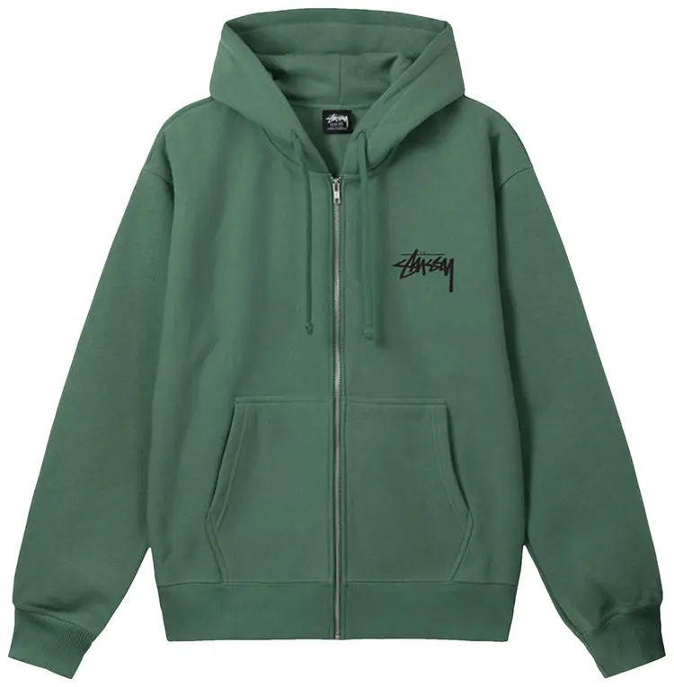 Stussy Basic StüSsy Zip Hoodie Pigment Dyed Pine