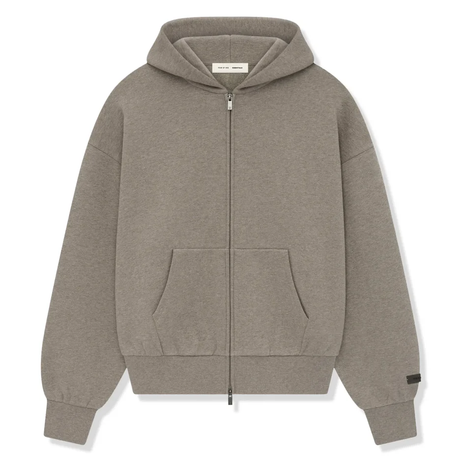 Fear Of God Essentials Classic Hood Homestead Heather Zip-Up Hoodie (SS25)