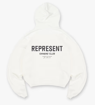 Second image of Represent Owner's Club Hoodie Flat White