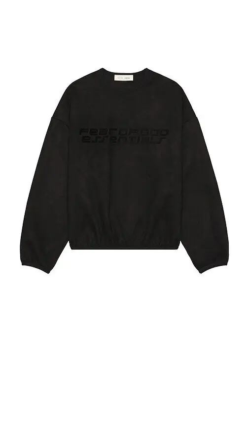 Fear Of God ESSENTIALS Long Sleeved Crewneck Sweatshirt Vintage Black