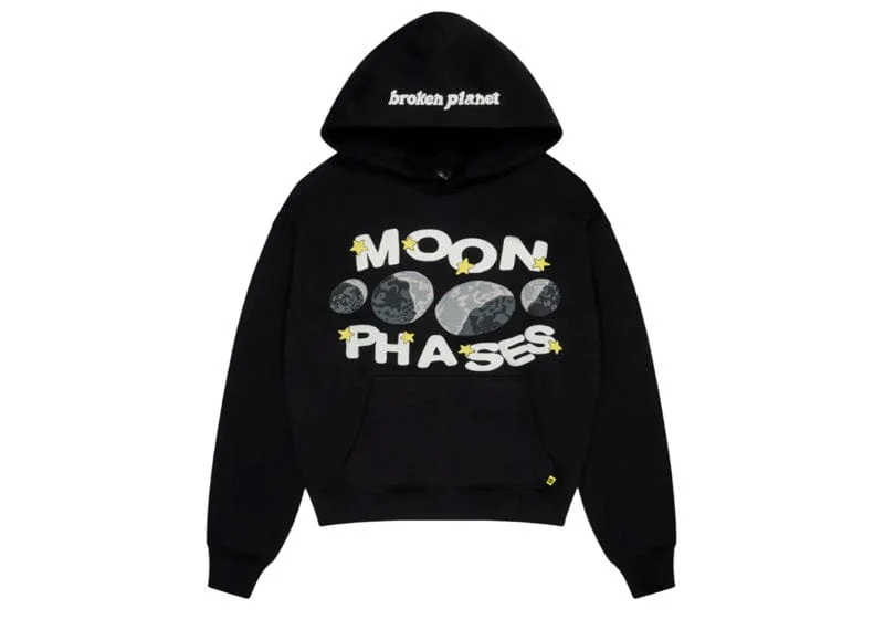 Second image of Broken Planet Moon Phases Set Midnight Black
