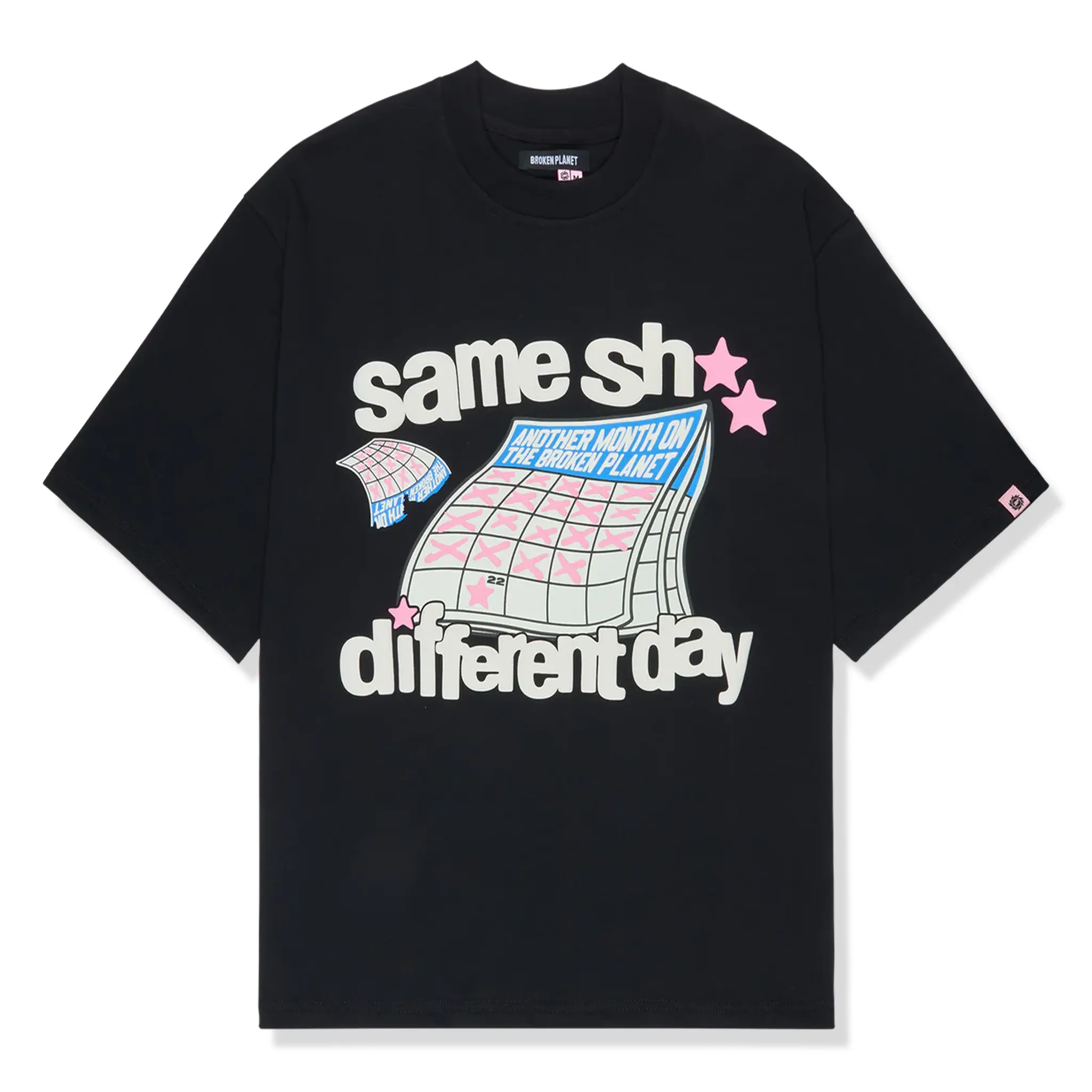 Broken Planet Same Shit Different Day Midnight Black Tshirt