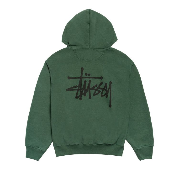 Second image of Stussy Basic StüSsy Zip Hoodie Pigment Dyed Pine