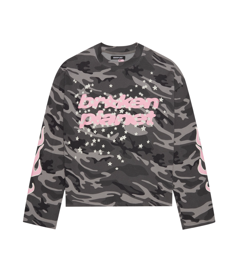 Broken Planet All Stars Camo Waffle Long Sleeve