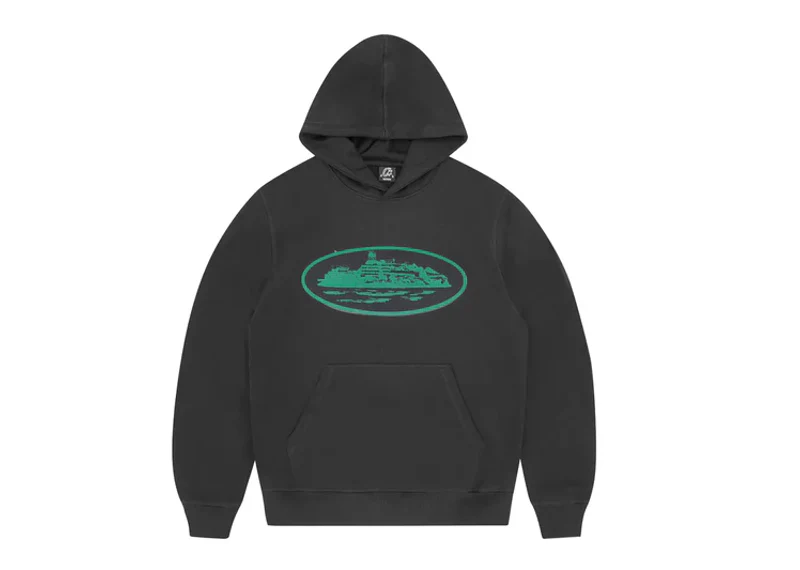 Corteiz Alcatraz Hoodie Black Green