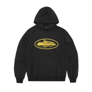 Corteiz Alcatraz Hoodie Black Yellow
