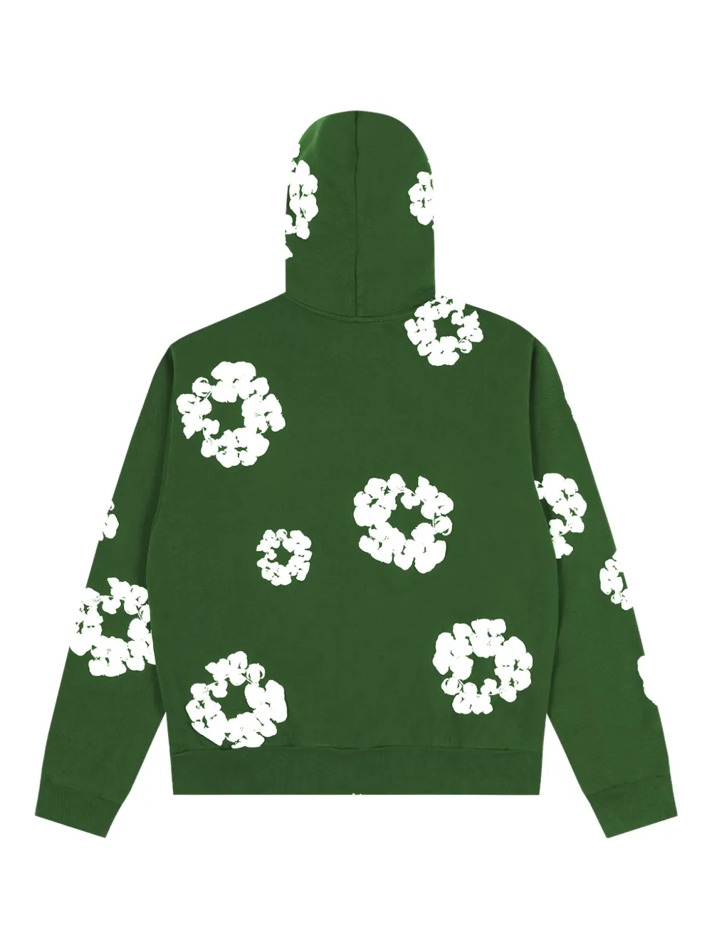 Second image of DENIM TEARS Wreath Zip-Up Hoodie Green