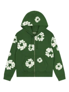 Denim Tears Wreath Zip-Up Hoodie Green