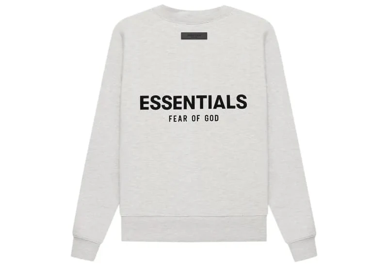 Second image of FEAR OF GOD Essentials Crewneck Sweatshirt (SS22) Light Oatmeal