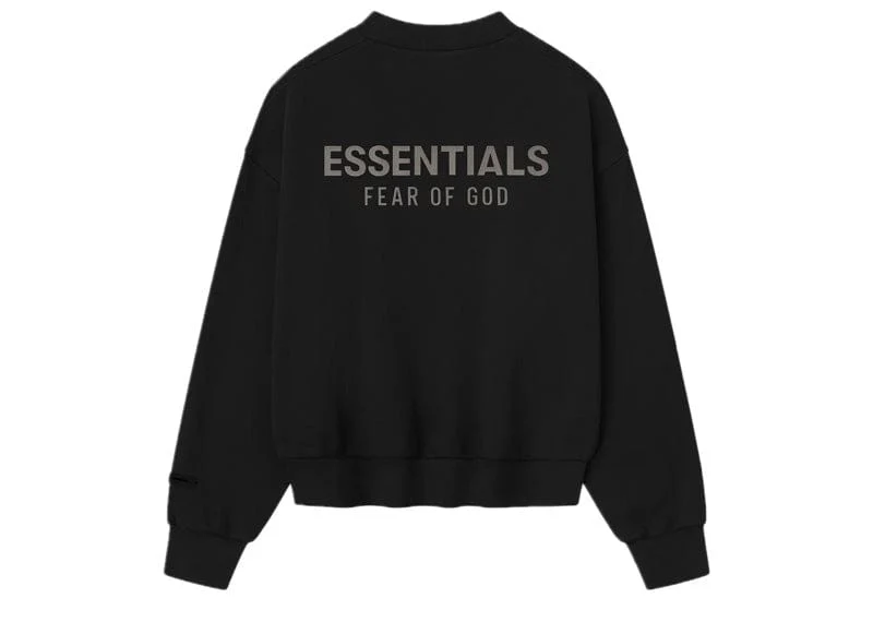Fear of God Essentials Classic Crewneck Sweatshirt Jet Black