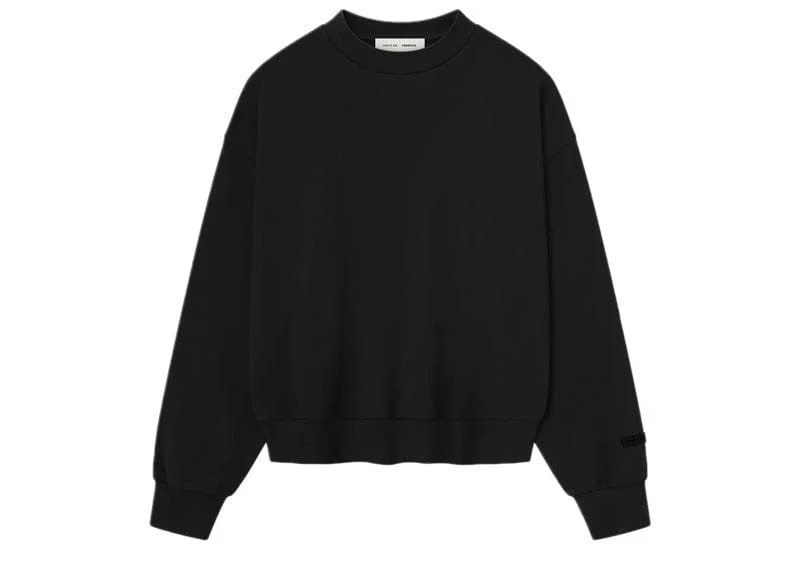 Second image of Fear of God Essentials Classic Crewneck Sweatshirt Jet Black