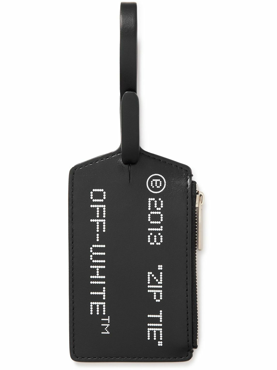 Off-White Zip Tie Zipped Card Case Black