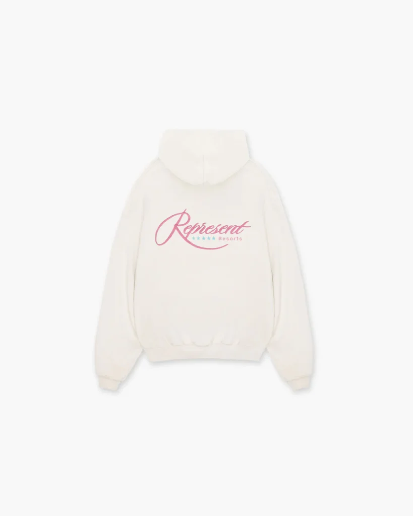 Second image of Represent Resort Hoodie Flat White