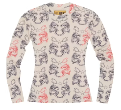 Corteiz Woman's Tiger Mesh Longsleeve SS24 Cream