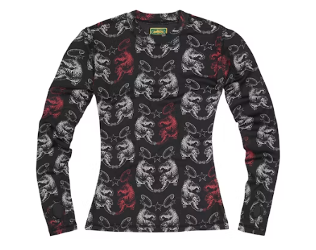 Corteiz Woman's Tiger Mesh Longsleeve SS24 Black