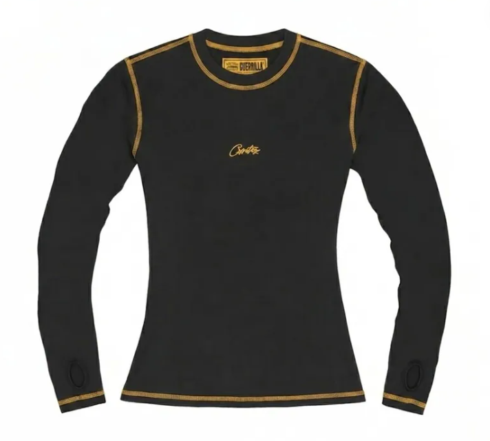 Corteiz Woman's Mesh Longsleeve Black/Yellow