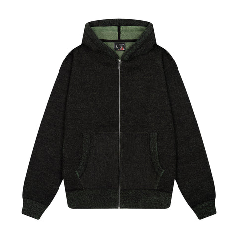 Second image of Derschutze "NYC to RIO" Zip Up Knit Green/Black