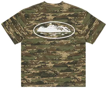 Second image of Corteiz Island Puff Print Tee 'Digi Camo'
