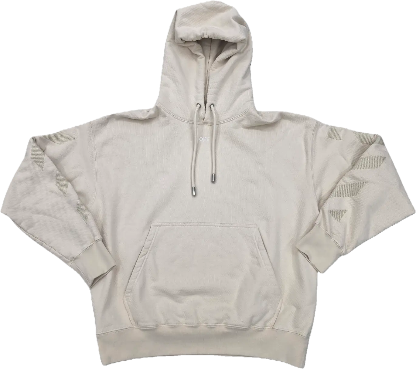 Off White Cornely Diags Skate Hoodie Angora White
