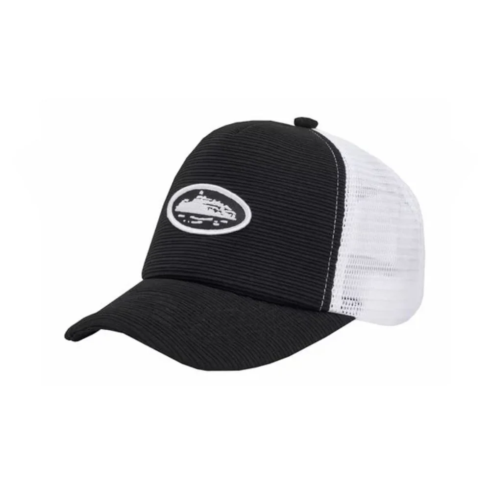Corteiz Short Peak Trucker Cap Black