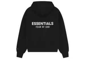 Fear of God Essentials Classic Fit Fleece Hoodie Jet Black 2