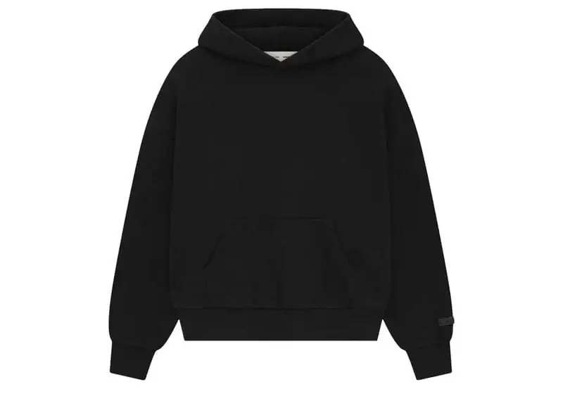 Fear of God Essentials Classic Fit Fleece Hoodie Jet Black