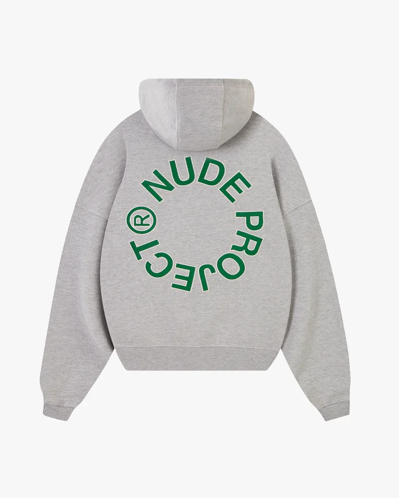 Second image of Nude Project Kory Grey Melange Hoodie
