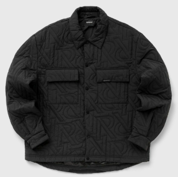 Represent Initial Quilted Overshirt Black