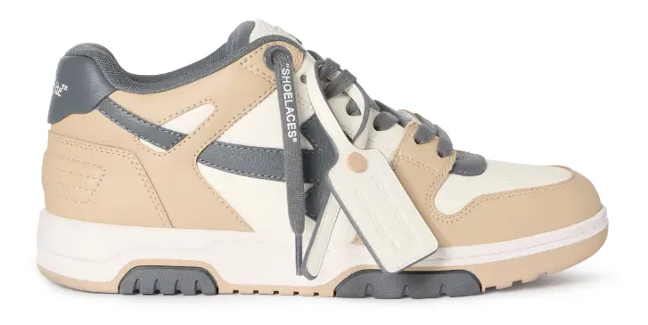 Off-White Out of Office Calf Leather Beige Dark Grey