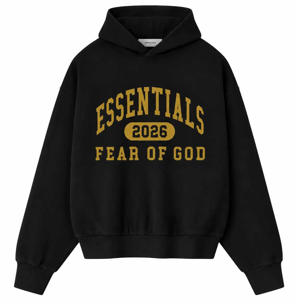 Fear of God Essentials Classic Fleece Hoodie Vintage Black