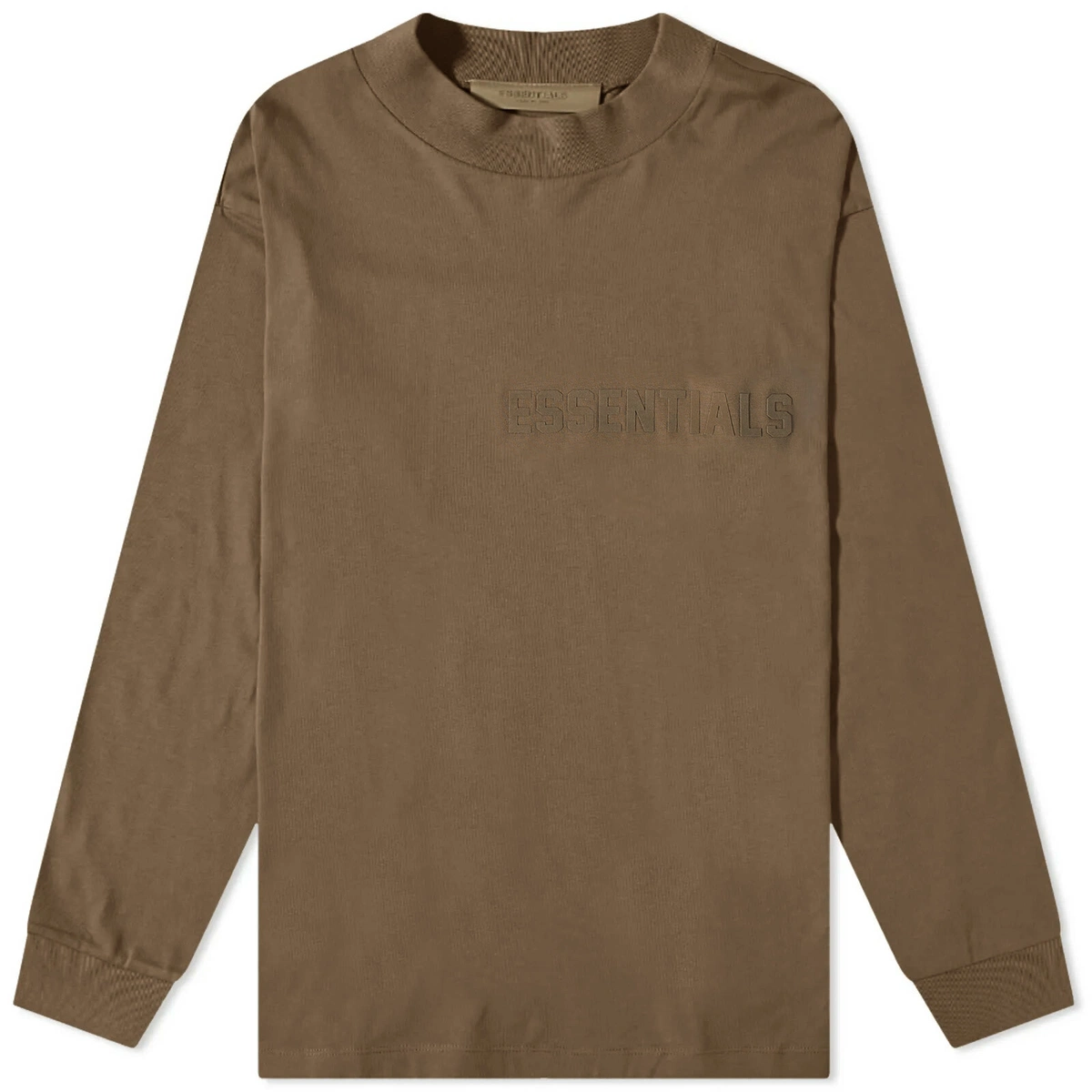 Fear of God ESSENTIALS Long Sleeve Logo T-Shirt "Wood"
