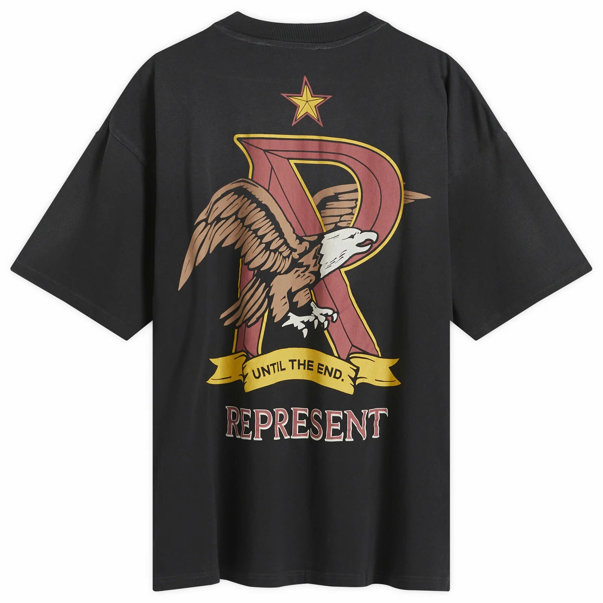 Represent x END. Eagles T-Shirt Stained Black