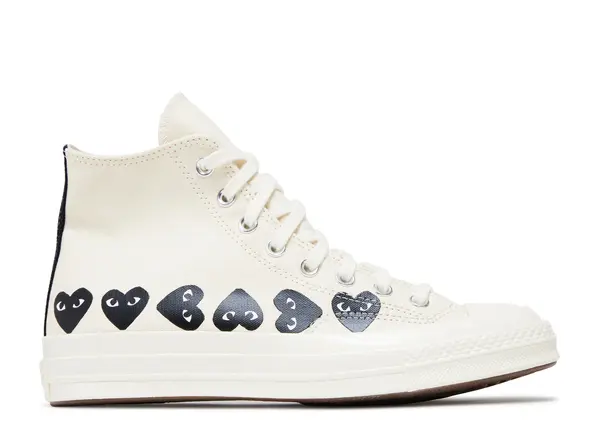 Converse Comme des Garçons PLAY x Chuck 70 High 'Multi Heart - Milk Black'