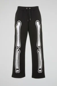 BHYPE BLACK & WHITE SKELETON CHENILLE SWEATPANTS