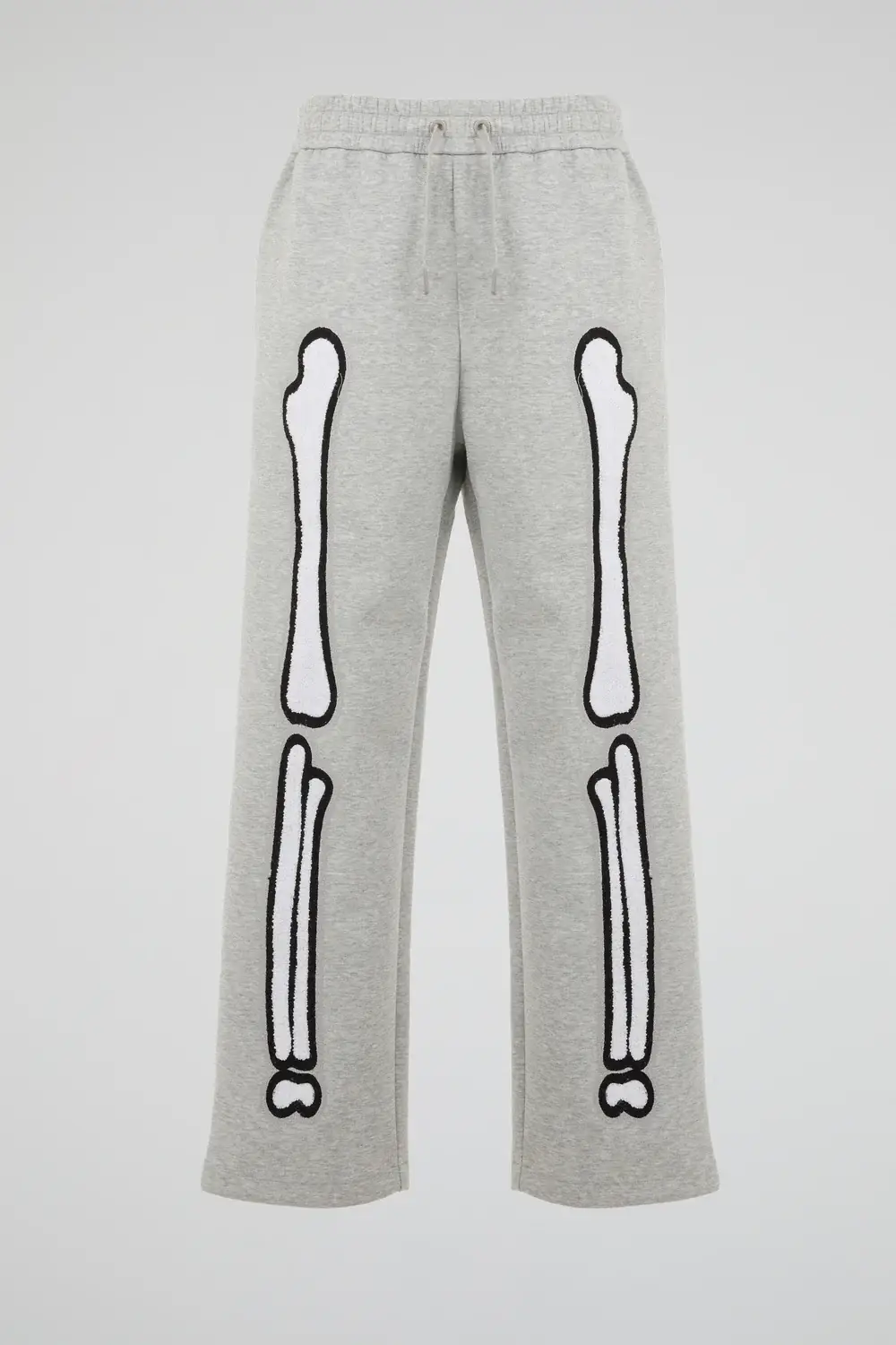 BHYPE GREY & WHITE SKELETON CHENILLE SWEATPANTS