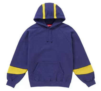Second image of Supreme Paneled Hooded Sweatshirt (SS25) Washed Navy