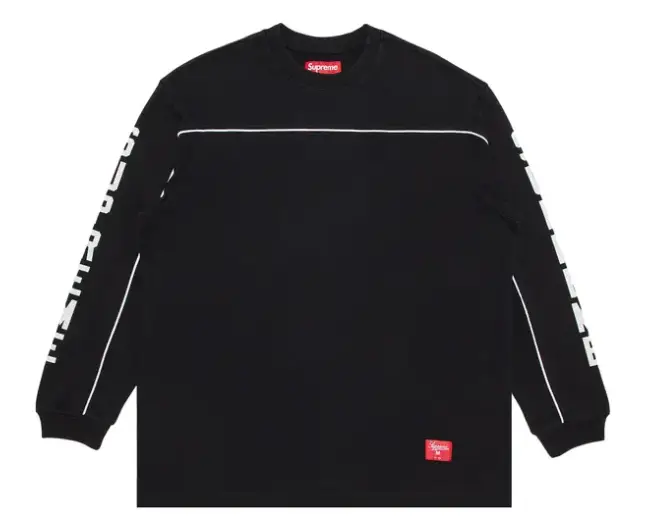 Supreme Paneled Piping Long-Sleeve Top 'Black'
