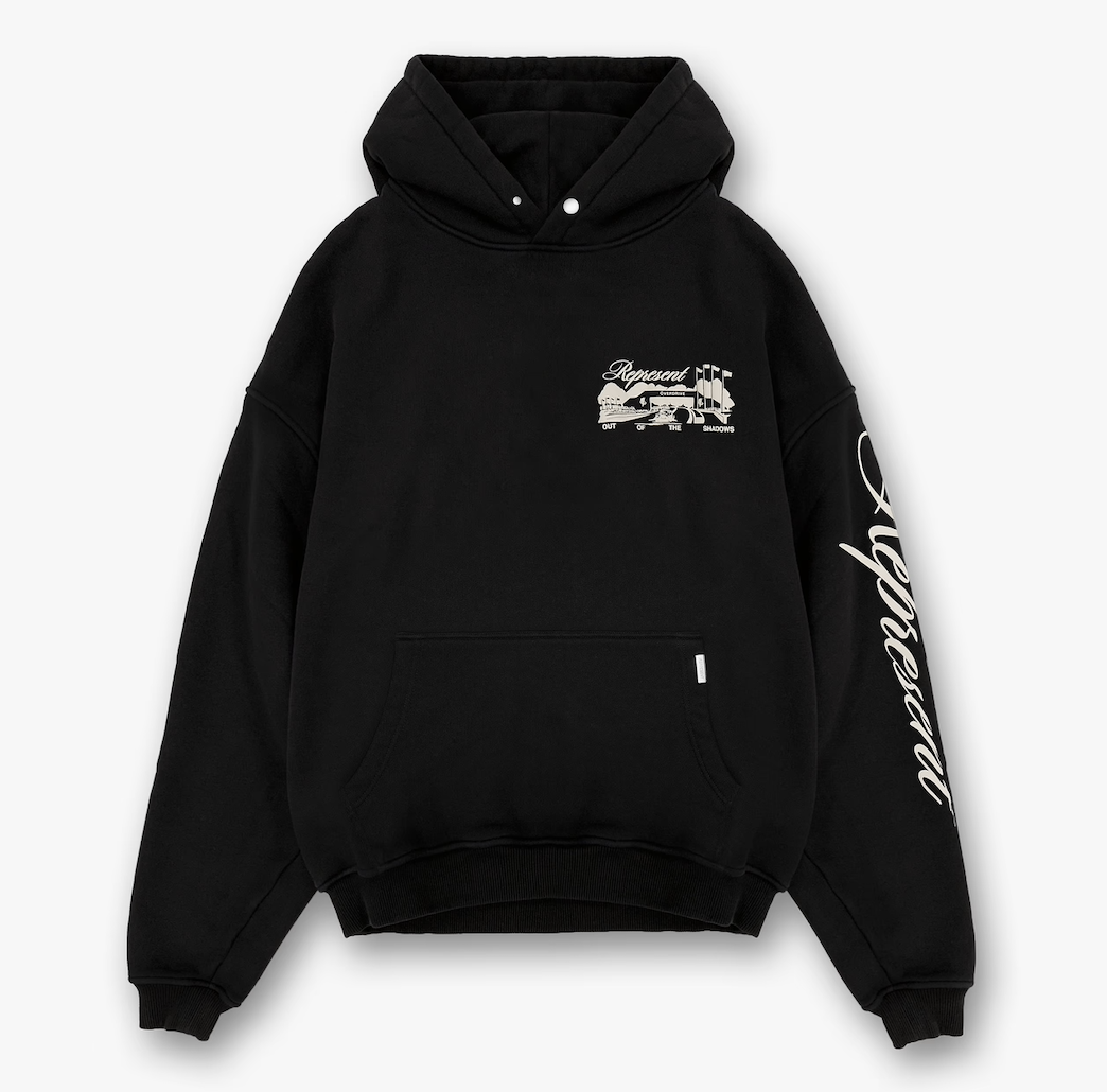 Second image of Represent Raceway Hoodie Jet Black