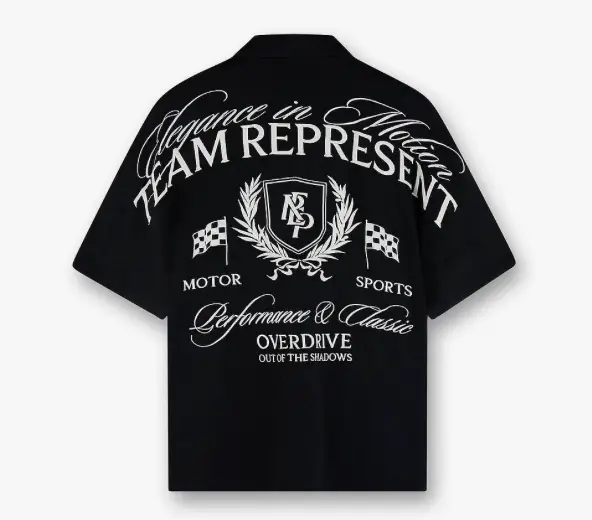 Represent Crest Short Sleeve Shirt Jet Black