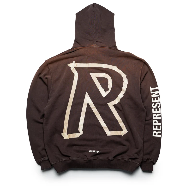REPRESENT MASKING TAPE INITIAL HOODIE