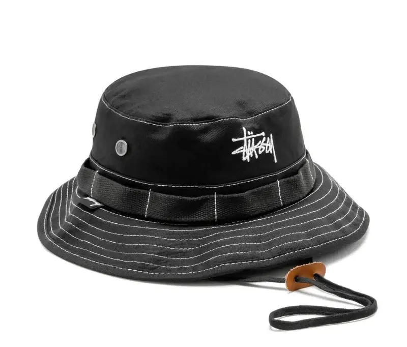 Stussy Contrast Topstitch Boonie Bucket Hat