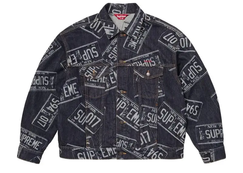 Supreme Denim Trucker Jacket (SS26) License Plate