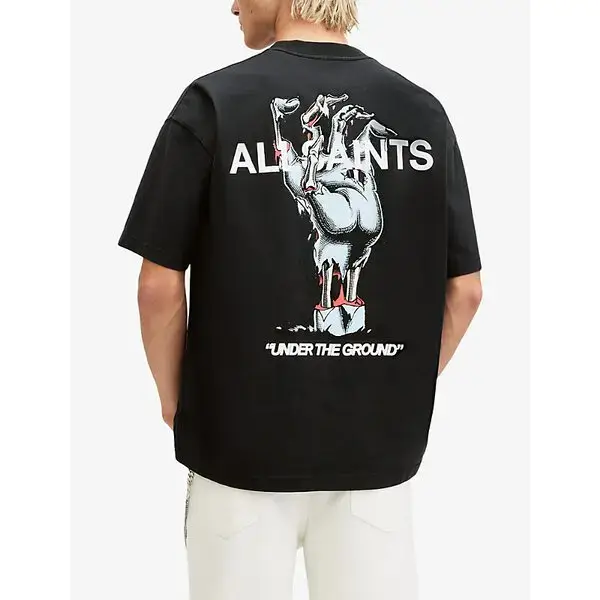 Second image of ALL SAINTS Undergang Oversized Graphic Printed T-Shirt