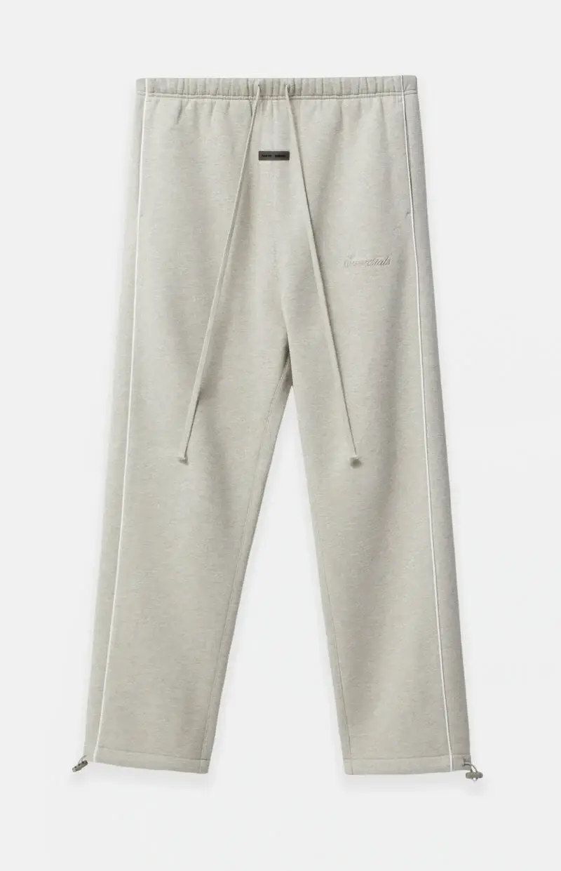 Fear of God ESSENTIALS Heather Stone & Cloud White Relaxed Fleece Sweatpants