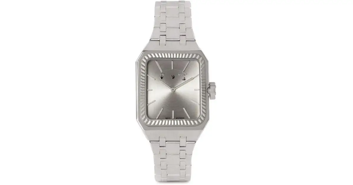 Off-White c/o Virgil Abloh Men's White Square-frame Quartz Watch