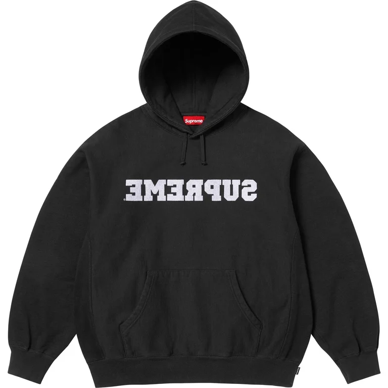 Supreme Reverse Hooded Sweatshirt (SS25) Black