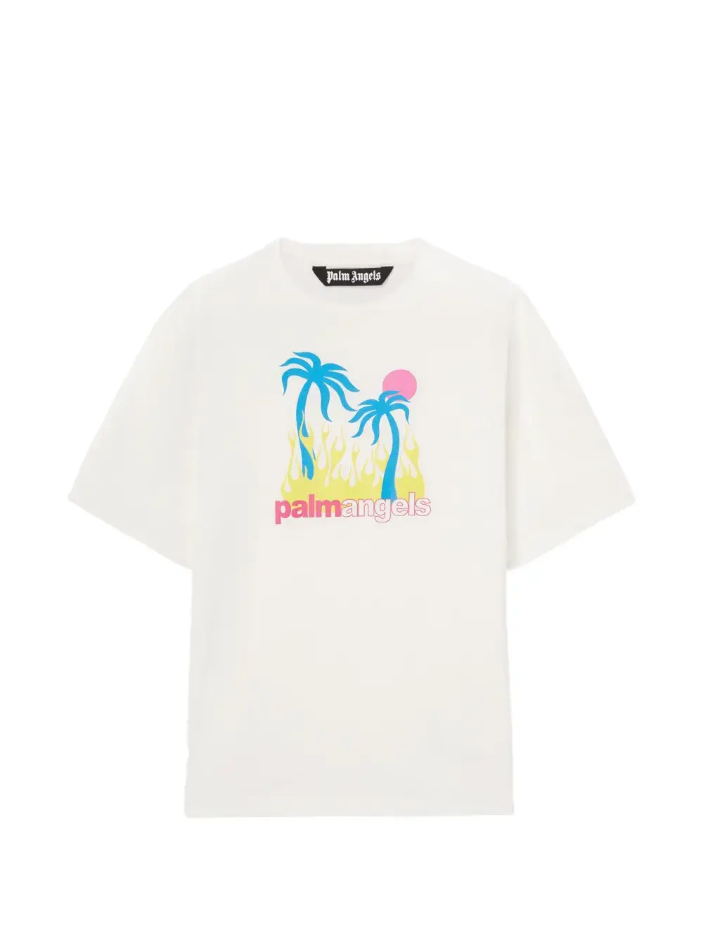 Palm Angels Burning Oasis Tee 'White'